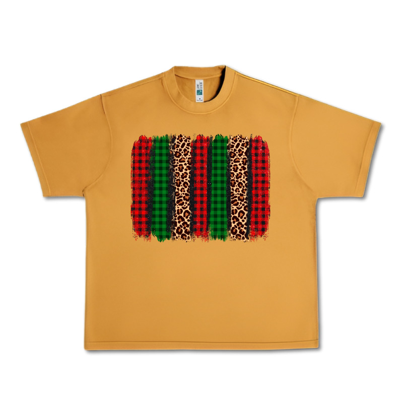 Christmas Glitter Leopard Brushstroke Urban Heavy Tee by AdoDesignShop | Teevron
