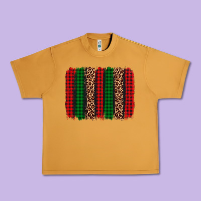 Christmas Glitter Leopard Brushstroke Urban Heavy Tee Designed By Adodesignshop
