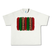 Pistachio christmas glitter leopard brushstroke Urban Heavy Tee - AdoDesignShop