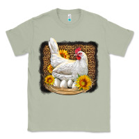 Matcha perched chicken with sunflowers leopard background Classic Tee - LillyAllenDesigns