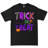 Black Trick or Treat Premium Tee - texasbilliewilder