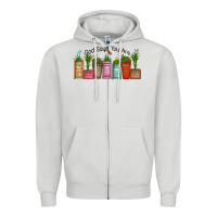 Dove Grey god says you are unique Zipper Hoodie - MaliasSmallBusiness