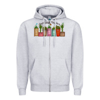 Heather Grey god says you are unique Zipper Hoodie - MaliasSmallBusiness