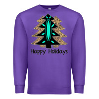 Purple Happy Holidays Tree Premium Sweatshirt - Bettercallsaul