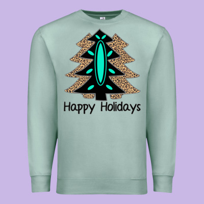 Happy Holidays Tree Premium Sweatshirt Designed By Bettercallsaul