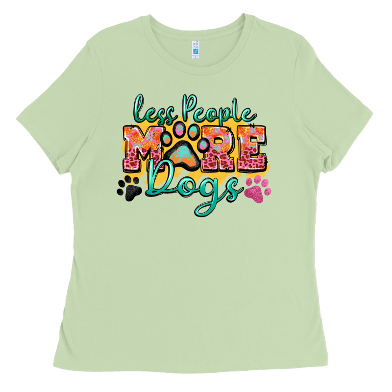Less People More Dogs Paw Zillion Ladies Tee by Zillion Design Studio | Teevron