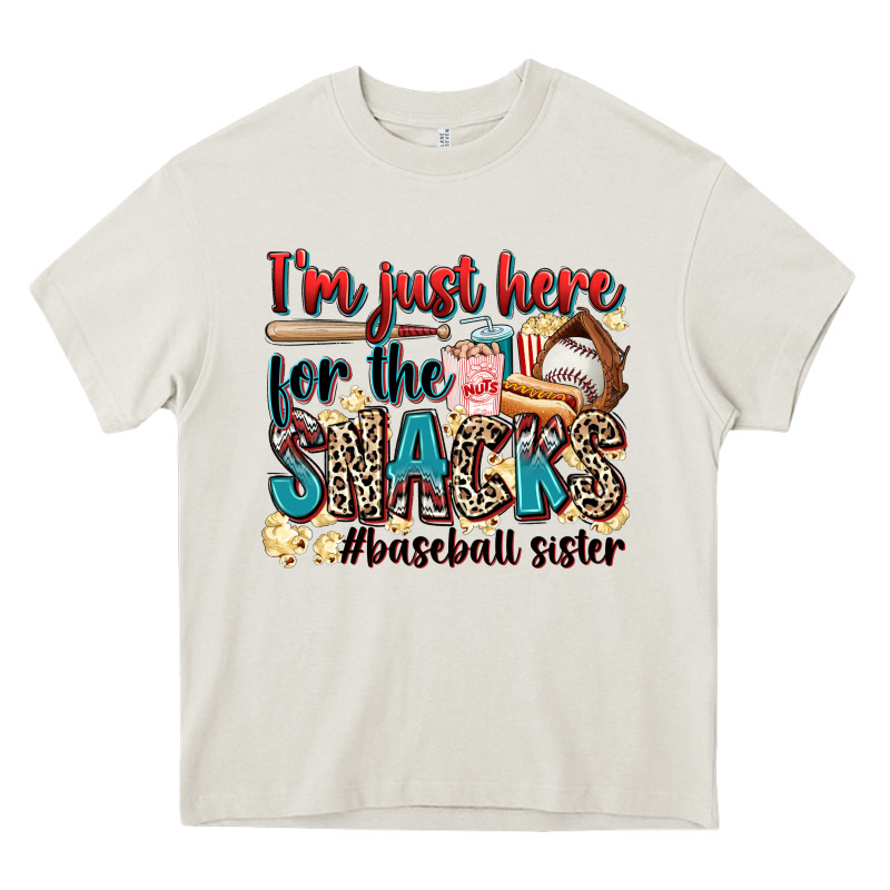 I'm Just Here For The Snacks #baseball Sister Heavy Core Tee by Zillion Design Studio | Teevron