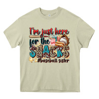 Mossy i'm just here for the snacks #baseball sister Heavy Core Tee - Zillion Design Studio