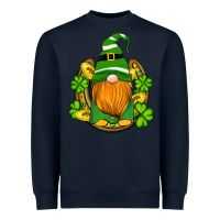 Navy st patricks day gnomes horseshoe shamrock gold Heavyweight Sweatshirt - Artiststas