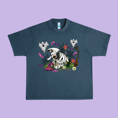 Halloween Cow And Ghosts Urban Heavy Tee Designed By Adodesignshop