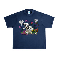 Navy halloween cow and ghosts Urban Heavy Tee - AdoDesignShop