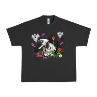 Pigment Black halloween cow and ghosts Urban Heavy Tee - AdoDesignShop