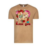 Vintage Camel love you playing cards roses and pearls Vintage Tee - AdoDesignShop