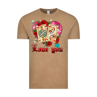 Vintage Coffee love you playing cards roses and pearls Vintage Tee - AdoDesignShop