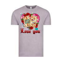 Love You Playing Cards Roses And Pearls Vintage Tee | Teevron