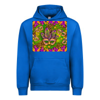 Cobalt Mardi Gras masks and coins tumbler Urban Hoodie - HowdyJamesFarm