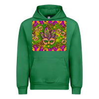 Emerald Mardi Gras masks and coins tumbler Urban Hoodie - HowdyJamesFarm