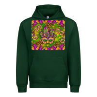 Forest Green Mardi Gras masks and coins tumbler Urban Hoodie - HowdyJamesFarm