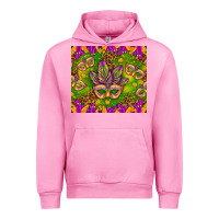 Fuchsia Pink Mardi Gras masks and coins tumbler Urban Hoodie - HowdyJamesFarm