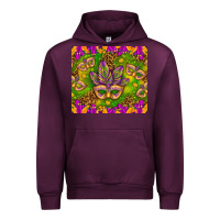 Mauve Wine Mardi Gras masks and coins tumbler Urban Hoodie - HowdyJamesFarm