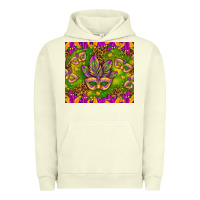 Pigment Pistachio Mardi Gras masks and coins tumbler Urban Hoodie - HowdyJamesFarm