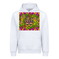 White Mardi Gras masks and coins tumbler Urban Hoodie - HowdyJamesFarm