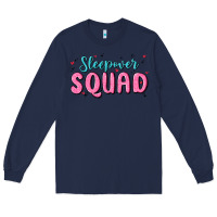 Navy sleepover squad Long Sleeve Tee - MaliasSmallBusiness