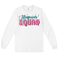 White sleepover squad Long Sleeve Tee - MaliasSmallBusiness