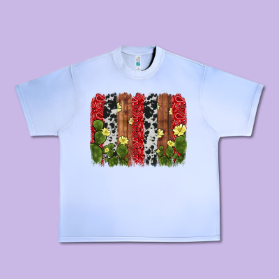 Cactus Cowhide  Brushstroke Urban Heavy Tee Designed By Adodesignshop