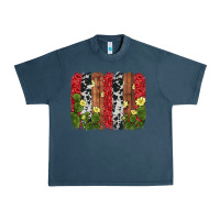 Midnight Navy cactus cowhide  brushstroke Urban Heavy Tee - AdoDesignShop