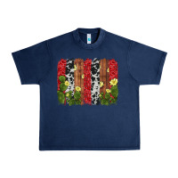 Navy cactus cowhide  brushstroke Urban Heavy Tee - AdoDesignShop