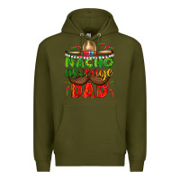 Army Green Nacho Average Dad with Mustache Premium Hoodie - texasbilliewilder