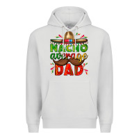 Dove Grey Nacho Average Dad with Mustache Premium Hoodie - texasbilliewilder
