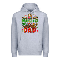 Heather Grey Nacho Average Dad with Mustache Premium Hoodie - texasbilliewilder