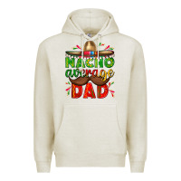 Oatmeal Heather Nacho Average Dad with Mustache Premium Hoodie - texasbilliewilder