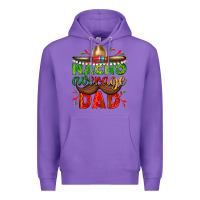 Purple Nacho Average Dad with Mustache Premium Hoodie - texasbilliewilder
