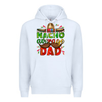 White Nacho Average Dad with Mustache Premium Hoodie - texasbilliewilder