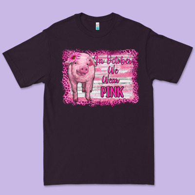 In October We Wear Pink Pig Premium Tee Designed By Ranaportraitstore