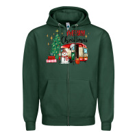 Sports Green merry christmas camper Zipper Hoodie - MaliasSmallBusiness