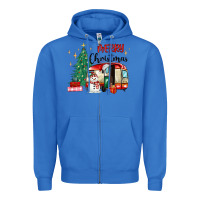 True Royal merry christmas camper Zipper Hoodie - MaliasSmallBusiness