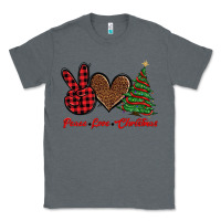 Charcoal Heather peace love christmas Classic Tee - BarkalooDesign