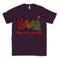 Plum peace love christmas Classic Tee - BarkalooDesign
