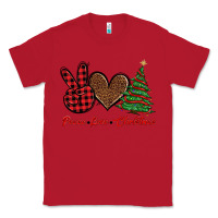 Red peace love christmas Classic Tee - BarkalooDesign