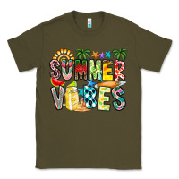 Army Green Summer Vibes Classic Tee - CowhideDigitalArt