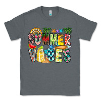 Charcoal Heather Summer Vibes Classic Tee - CowhideDigitalArt