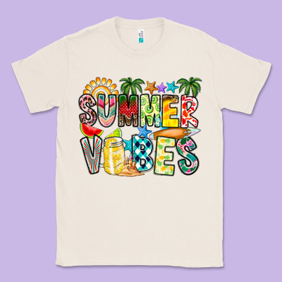 Summer Vibes Classic Tee Designed By Cowhidedigitalart