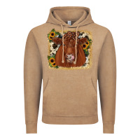 Vintage Coffee red angus cowhide sunflower Vintage Hoodie - JahusDesignShop