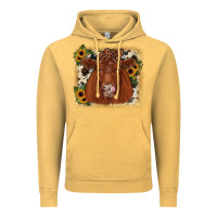 Vintage Mustard red angus cowhide sunflower Vintage Hoodie - JahusDesignShop