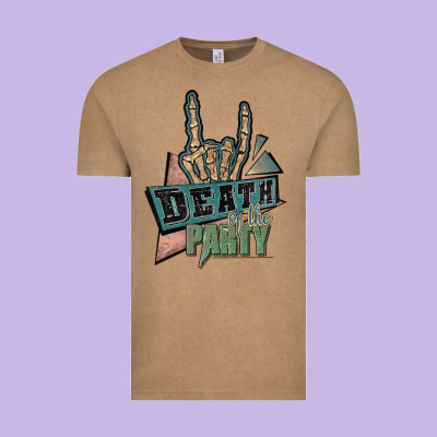 Death Of The Party White Vintage Tee Designed By Jahusdesignshop