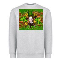 Heather Grey st patricks day cow Heavyweight Sweatshirt - Artiststas